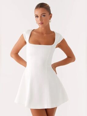 peppermayo european towns mini dress NWT Peppermayo White European Towns Linen Dress US Size 6